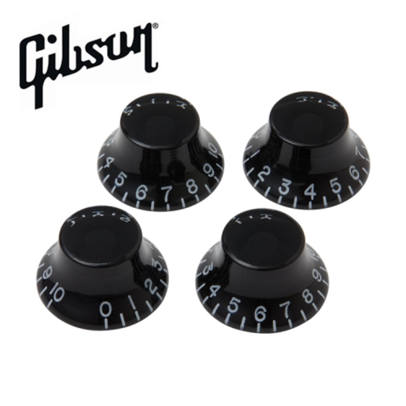 Gibson Top Hat Knobs - Black 4/Pkg (PRHK-010)
