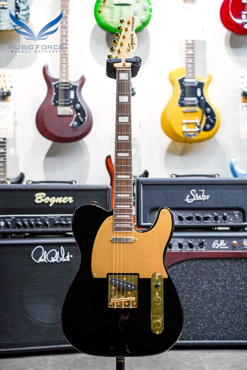 Squier 40th Anniversary Gold Edition Telecaster-Black w/Indian Laurel FB (신품) - 22015460