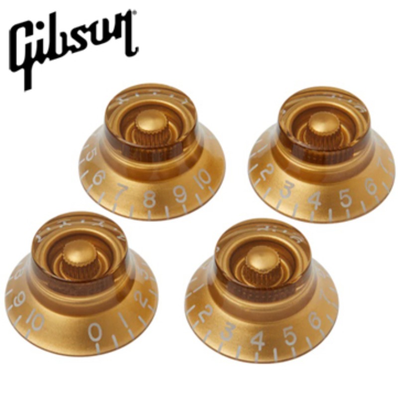 Gibson Top Hat Knobs - Gold 4/Pkg (PRHK-020)