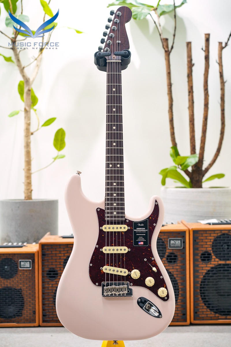 [구연식 특가세일!] Fender USA American Professional II Limited Edition Stratocaster SSS-Shell Pink w/Rosewood Neck &amp; FB (신품) 펜더 아메리칸 프로페셔널 II 스트라토캐스터 - DE210659