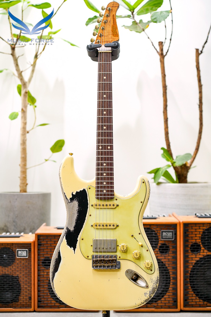 Xotic USA California Classic XSC-2 SSH Super Heavy Aging-Vintage White over Black(Optional Color) w/5A Roasted Flame Maple Neck &amp; Indian Rosewood FB (2022년산/Made in USA/신품) - 2548