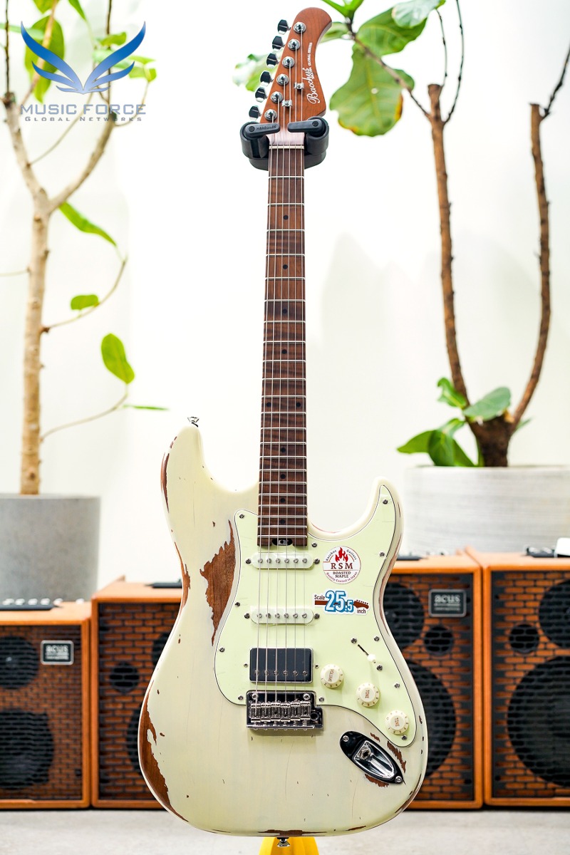 Bacchus Global Series BSH-AGED/RSM-Olympic White Aged w/Roasted Maple Neck &amp; FB (신품) - GI11771