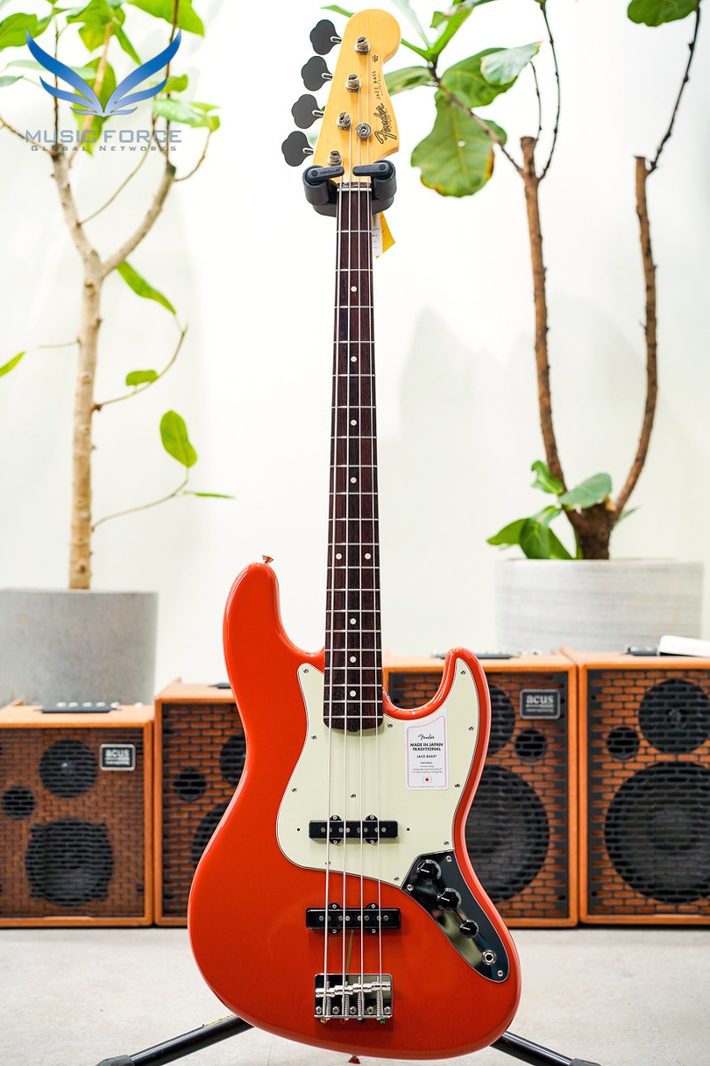 Fender Japan Traditional II 60s Jazz Bass-Fiesta Red w/Rosewood FB (신품) - JD23024326