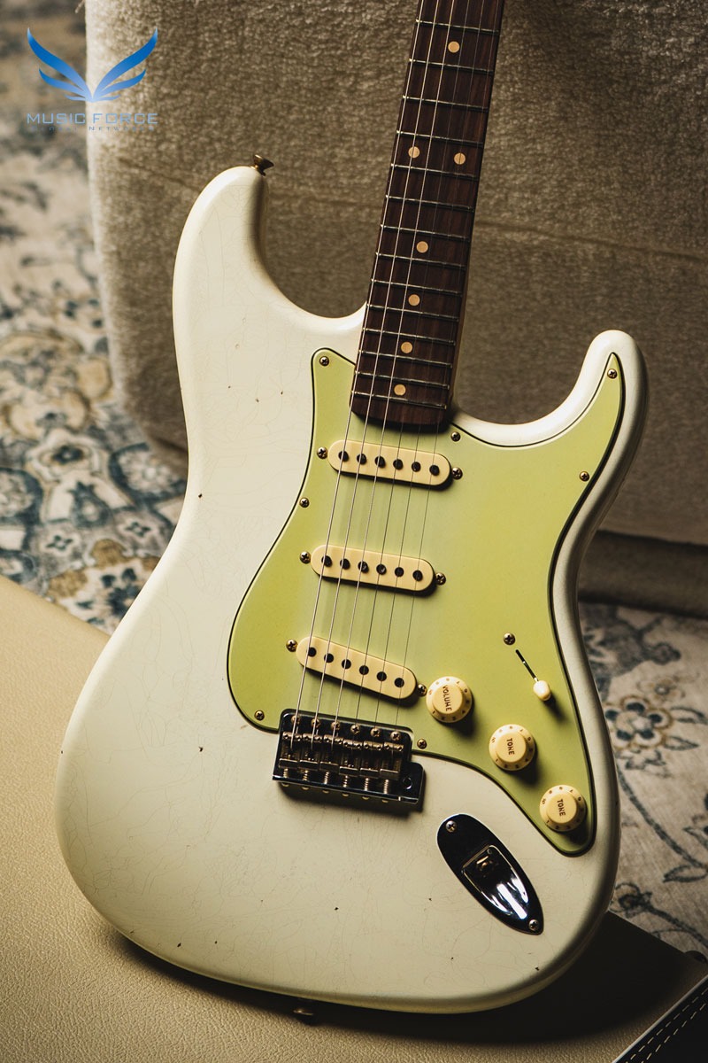 [2024 새봄맞이세일! (~4/30까지)] Fender Custom Shop Limited Edition 1959 Special Strat Journeyman Relic-Aged Olympic White w/AAA Flame Maple Neck (2023년산/신품) - CZ571211