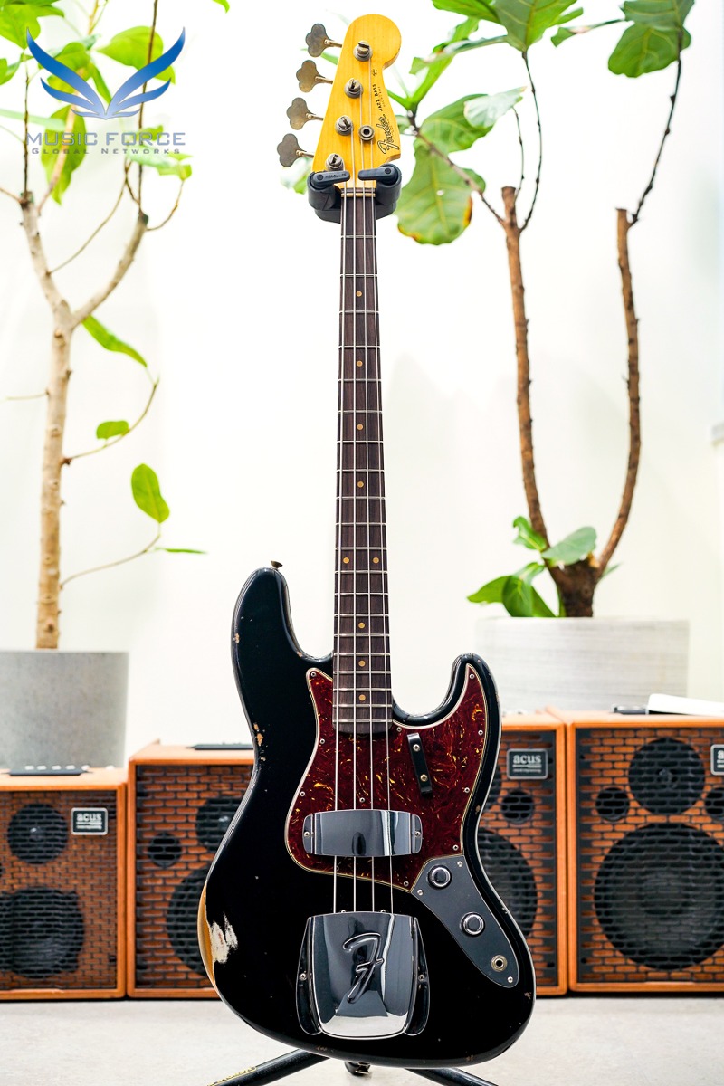 [2024 새봄맞이세일! (~4/30까지)] Fender Custom Shop 1962 Jazz Bass Relic-Aged Black (2024년산/신품) - CZ577869