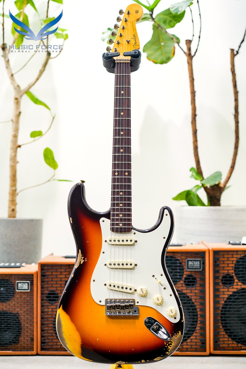 [2024 새봄맞이세일! (~5/31까지)] Fender Custom Shop 1959 Strat Heavy Relic-Faded/Aged Chocolate 3 Tone Sunburst (2023년산/신품) - CZ572838