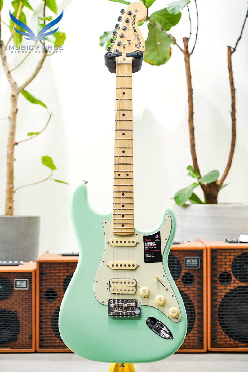 Fender USA American Performer Stratocaster SSH-Satin Surf Green w/Maple FB (신품) 펜더 아메리칸 퍼포머 스트라토캐스터 - US23025020