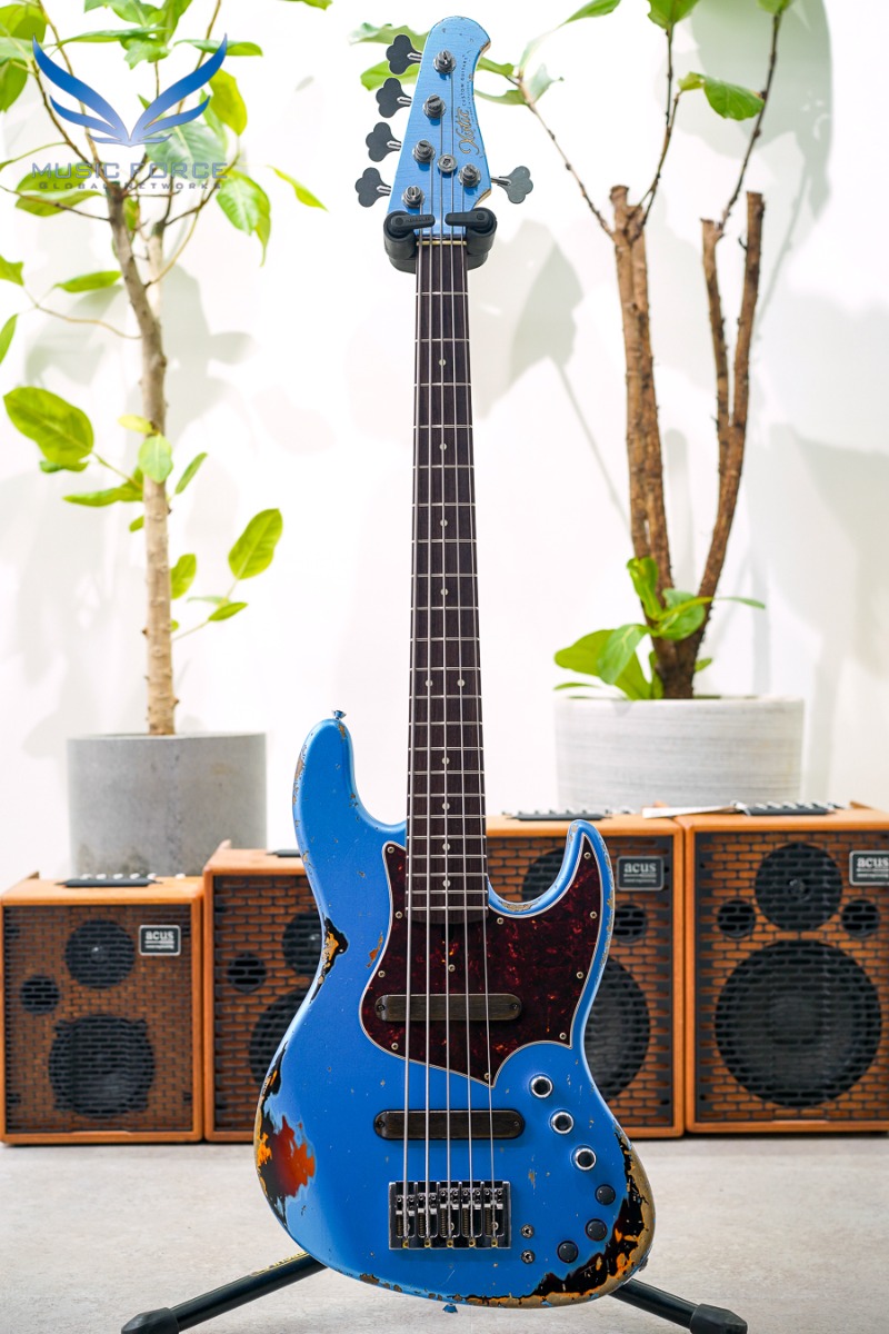 Xotic XJ-1T 5 String Heavy Aged-Lake Placid Blue over 3TSB w/Tortoise Pickguard &amp; Matching Headstock (Made in Japan/2023년산/신품) - 2755