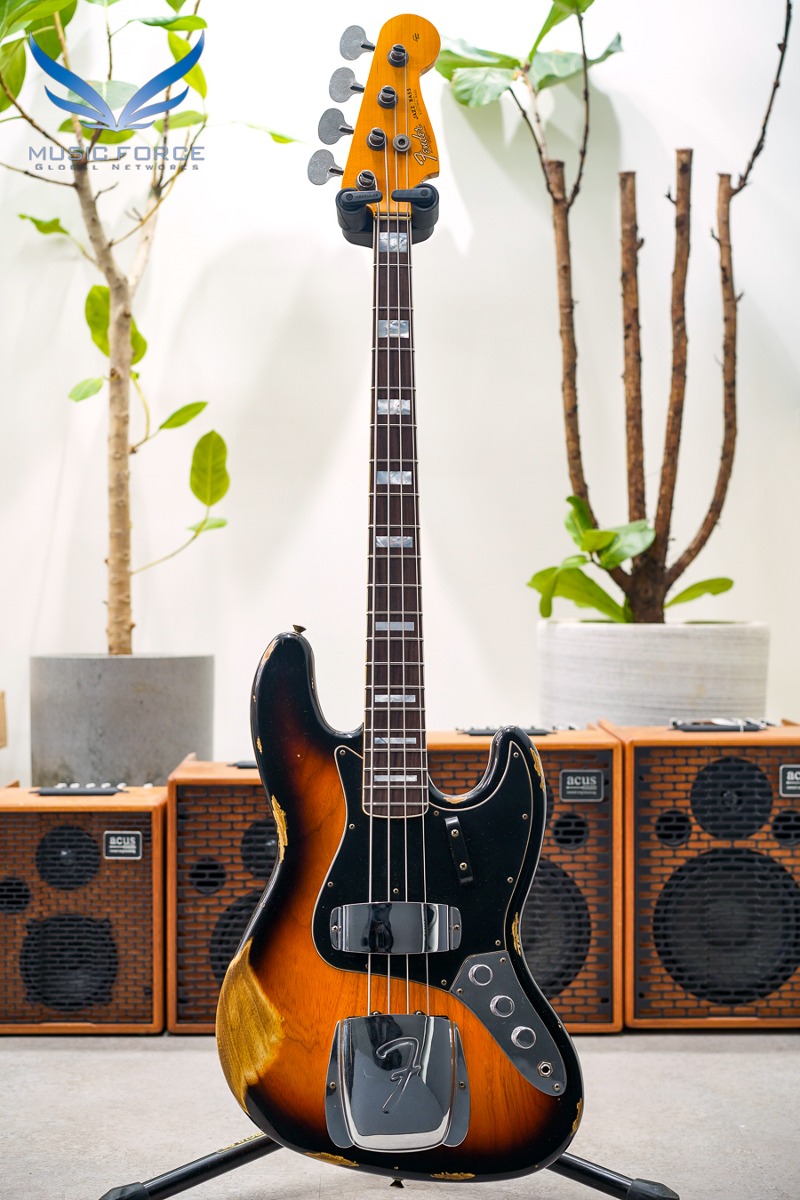 [Autumn Sale! (~10/31까지)] Fender Custom Shop Limited Edition Custom Jazz Bass Heavy Relic-Faded/Aged 3 Tone Sunburst (2022년산/신품) - CZ566591