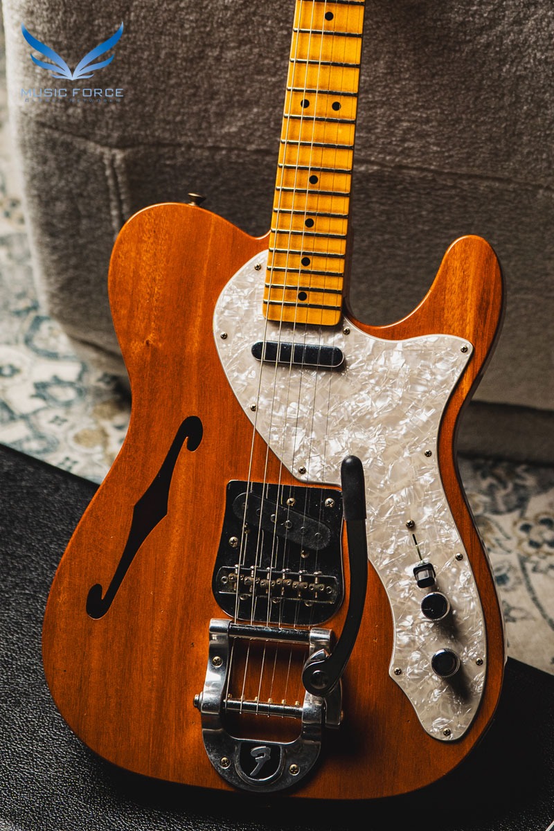 [2024 Summer Sale! (~7/31까지)] Fender Custom Shop 1968 Telecaster Thinline Journeyman Relic-Aged Natural w/1-Piece Vintage Michigan Mahogany &amp; Bigsby B5 Vibrato Tailpiece (2023년산/신품) - CZ573939
