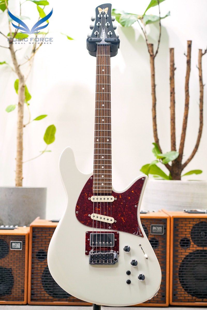 Fodera Emperor Standard Classic Guitar HSS-Olympic White w/Tortoise PG, Indian Rosewood FB &amp; Black Headstock (신품) - E6S042
