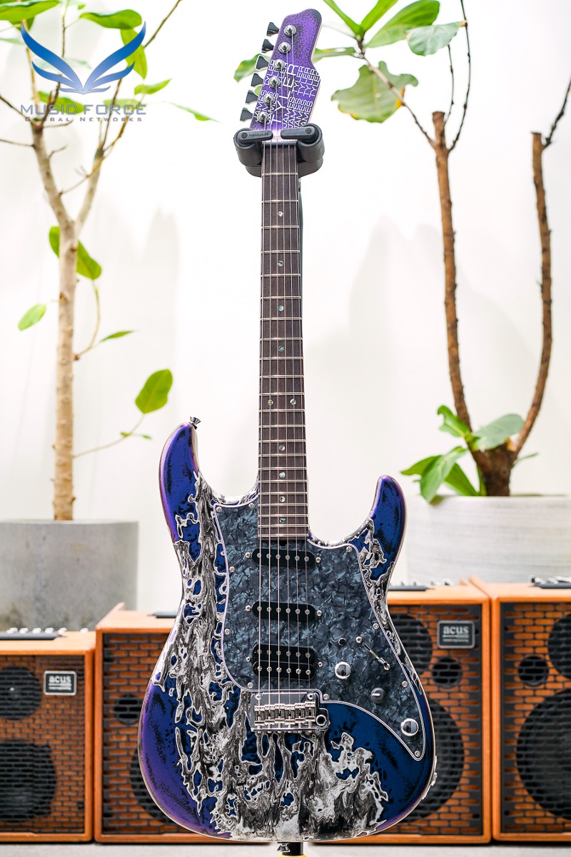 James Tyler Japan Studio Elite HD SSH-Color Shifting Shmear w/Faux Matching Headstock, Black Pearl PG, Rosewood FB, Midboost &amp; Bypass Button (2023년산/신품) - J23131
