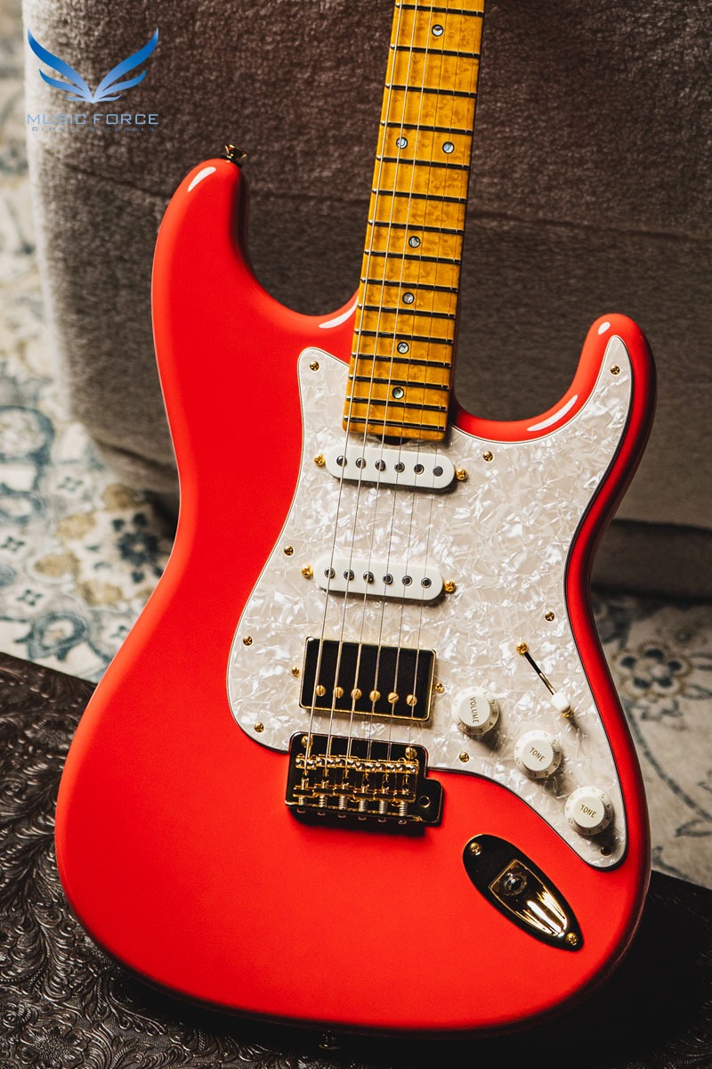 Don Grosh 30th Anniversary Limited Edition NOS Retro SSH-Fiesta Red w/Highly Figured 1-Piece 5A Roasted Birdseye Maple Neck &amp; Gold Hardware (2024년산/신품) - 4261
