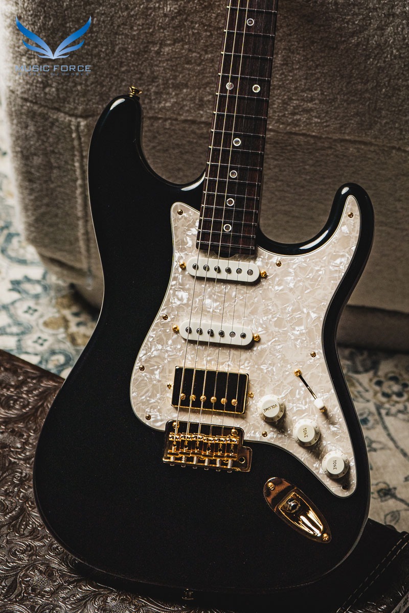Don Grosh 30th Anniversary Limited Edition NOS Retro SSH-Black w/Highly Figured 5A Roasted Birdseye Maple Neck, Indian Rosewood Fingerboard &amp; Gold Hardware (2024년산/신품) - 4259