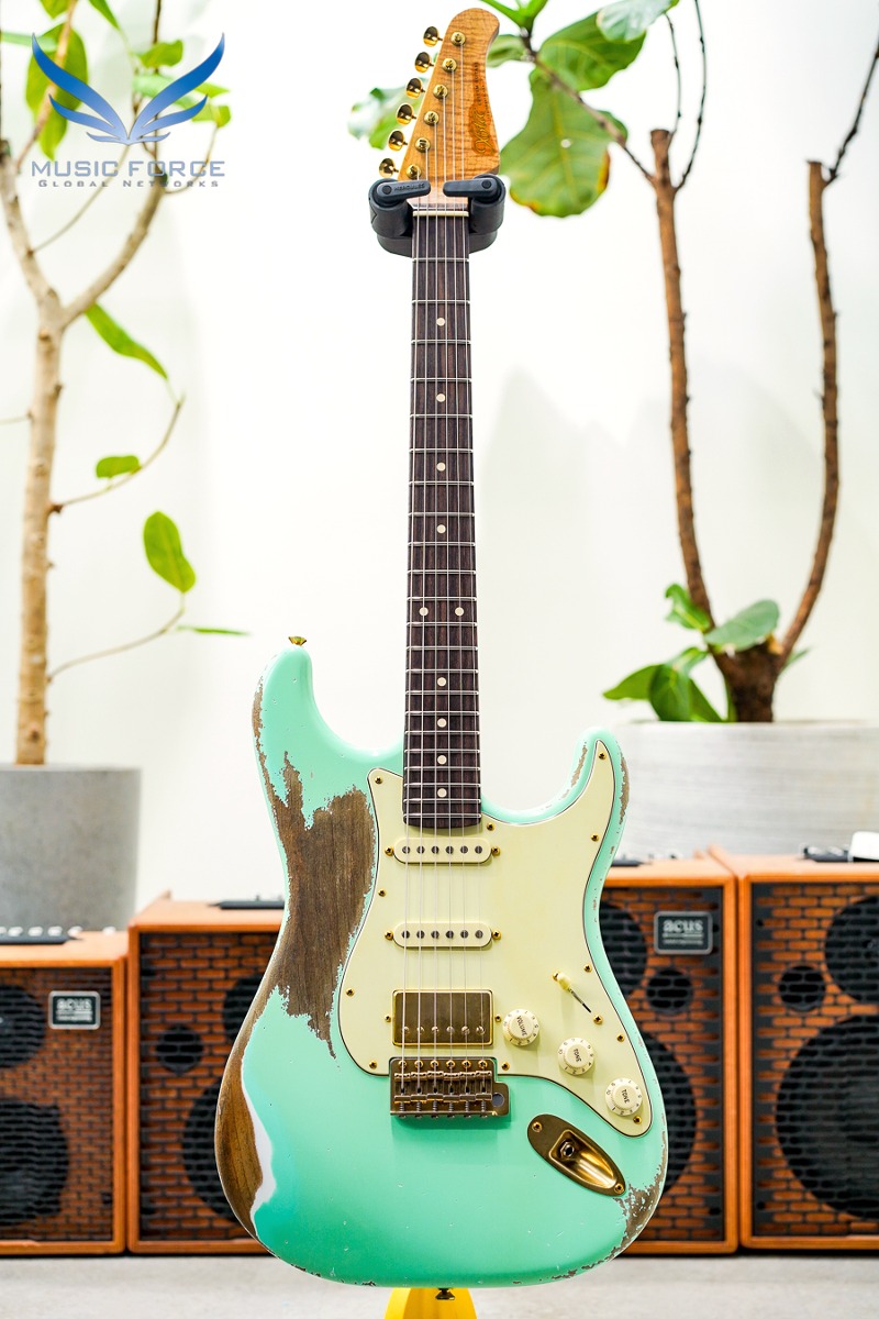 Xotic USA California Classic XSC-2 SSH Super Heavy Aging-Surf Green w/Roasted Flame Maple Neck, Indian Rosewood FB &amp; Gold Hardware(2024년산/Made in USA/신품) - 3459