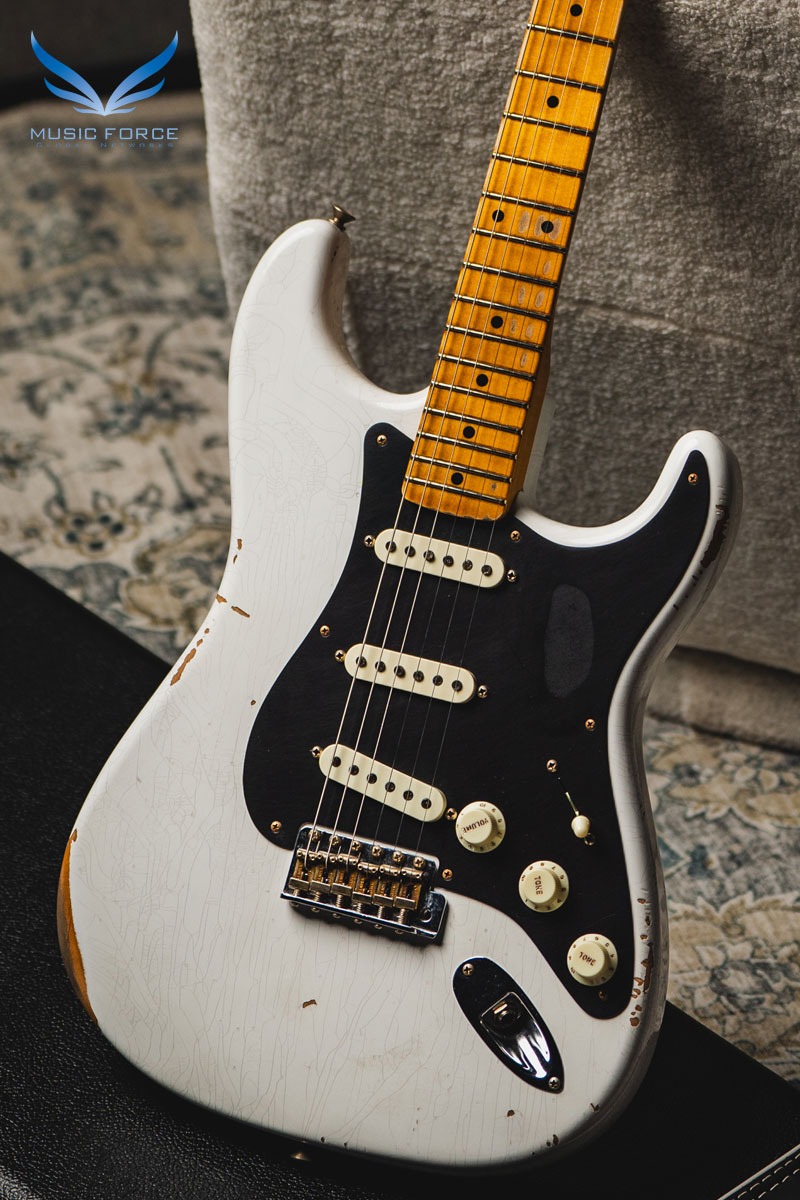 [2024 Summer Sale! (~7/31까지)]  Fender Custom Shop Ancho Poblano Stratocaster Relic-Opaque White Blonde (2023년산/신품) - CZ573058