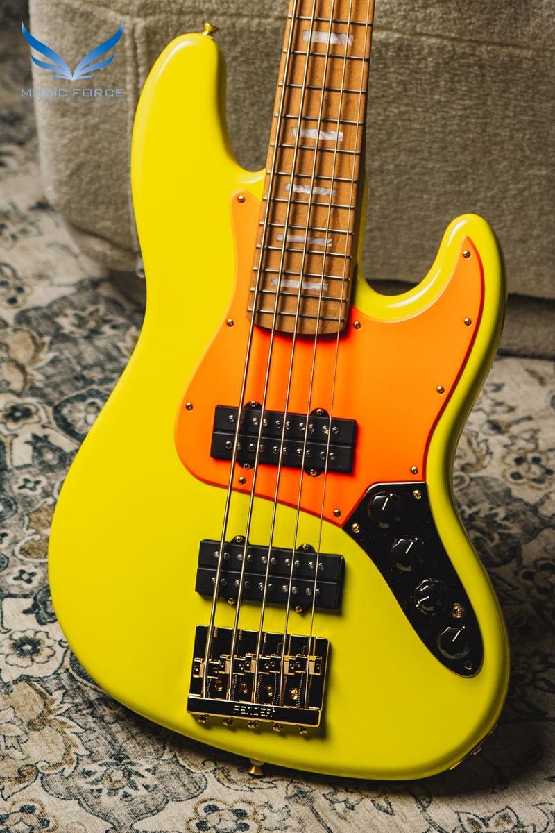 Fender Mexico Artist Series MonoNeon Jazz Bass V-Neon Yellow w/Roasted Maple FB (신품) 펜더 모노네온 재즈 베이스 5현 - MX23068615